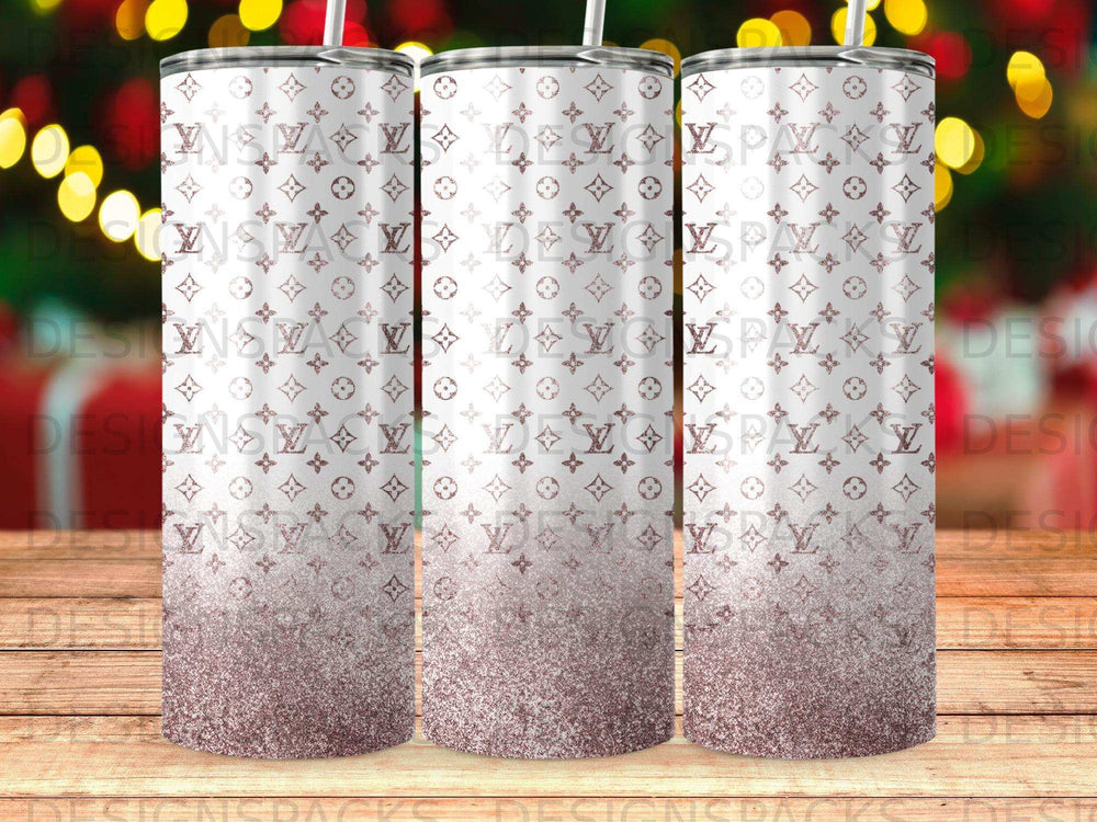 LV Monogram Rose Gold Glitter Gradient Tumbler product type
