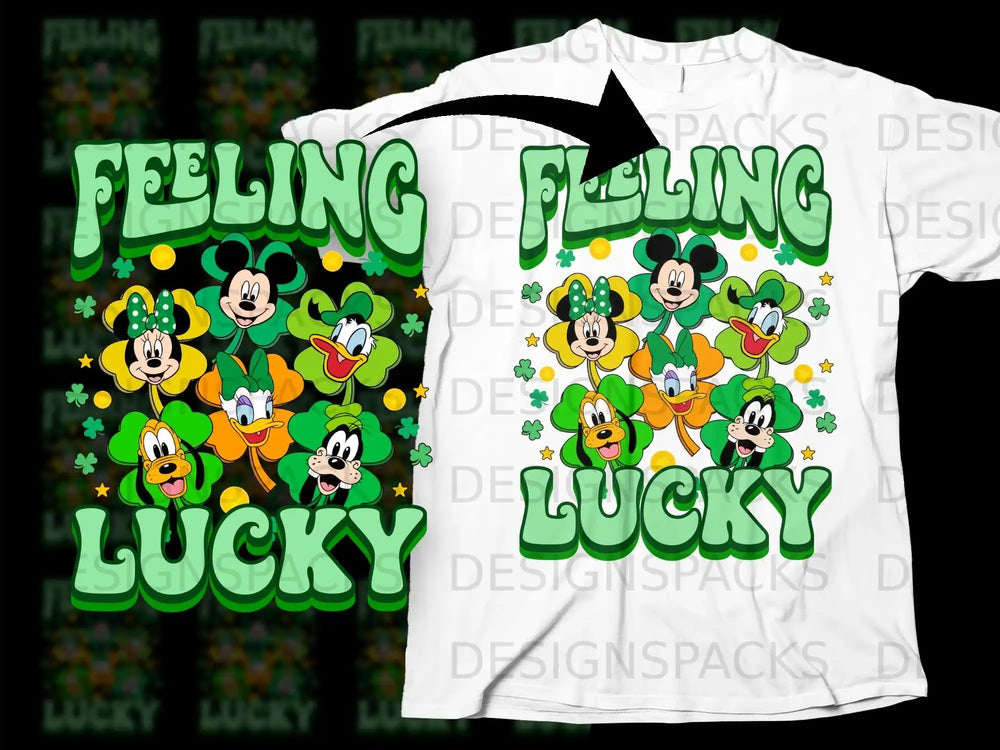Feeling Lucky Disney Characters Clover Theme product type