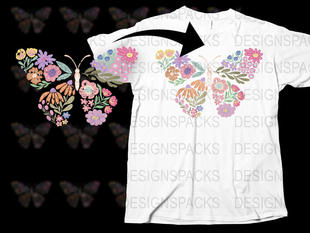 Floral Bouquet Graphic T-Shirt, Colorful Flowers Print Tee, Spring Fashion, Women's Casual Outfit