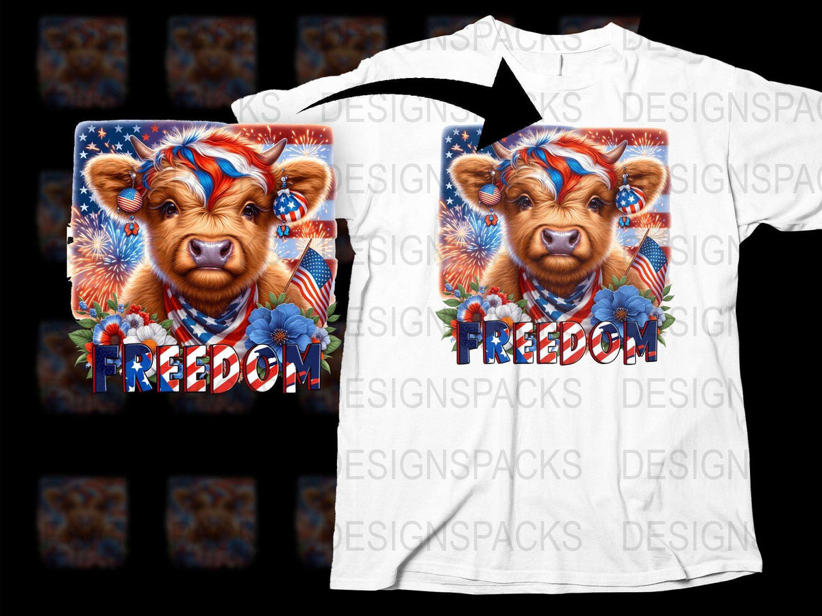 Patriotic Bear T-Shirt, Freedom USA Flag Design, Independence Day Apparel, Unisex Graphic Tee