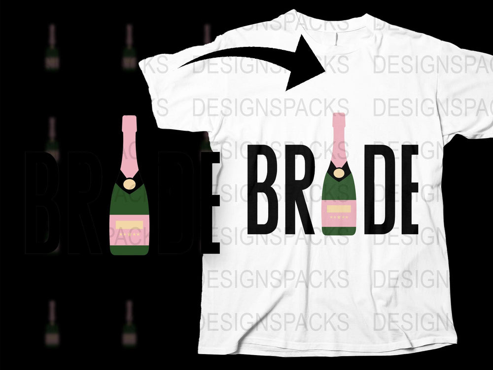 Champagne Bottle Graphic T-Shirt, Celebratory Bubbly Drink Design, Casual Fashion Apparel, Stylish Party Wear, Unisex Fit Tee