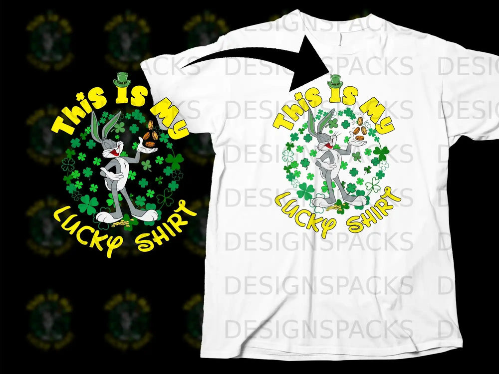 This is my lucky shirt Bugs Bunny shamrock product type