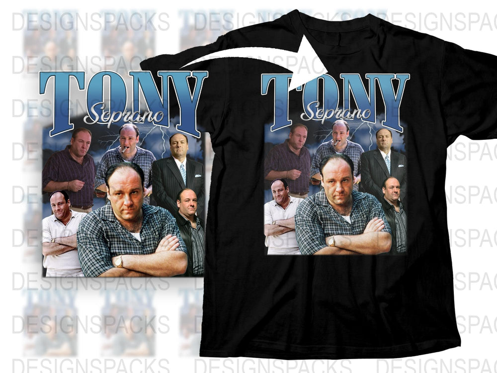 Tony Soprano T-Shirt, Classic TV Show Character Tee, High-Quality Graphic Print Shirt, Fan Apparel