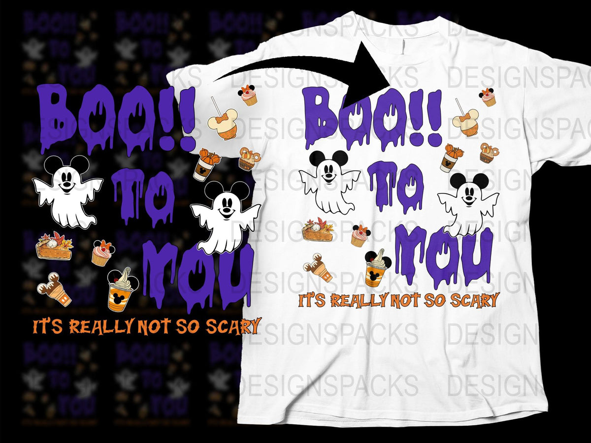 Halloween Ghost Boo T-Shirt, Cute Spooky Graphic Tee, Not So Scary Holiday Shirt, Fun Fall Apparel for All Ages