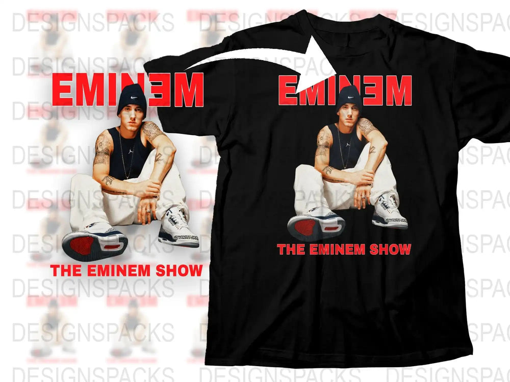 Eminem Show Black T-Shirt, Vintage Hip Hop Tee, Rap Music Fan Apparel, Collectible Merchandise, Men's and Women's Sizes Available