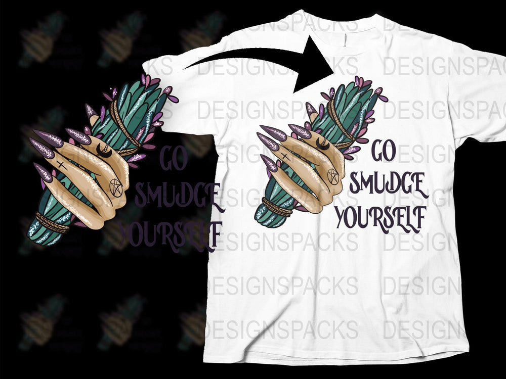Boho Cactus Smudge Stick Graphic T-Shirt, Spiritual Cleansing Tee, Desert Plant Shirt, Unisex Clothing, Trendy Design Top