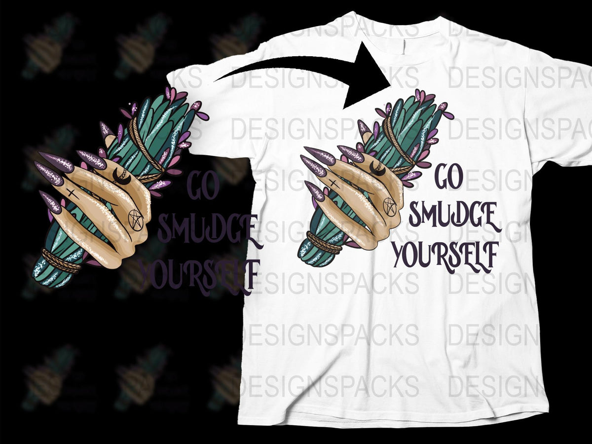 Boho Cactus Smudge Stick Graphic T-Shirt, Spiritual Cleansing Tee, Desert Plant Shirt, Unisex Clothing, Trendy Design Top
