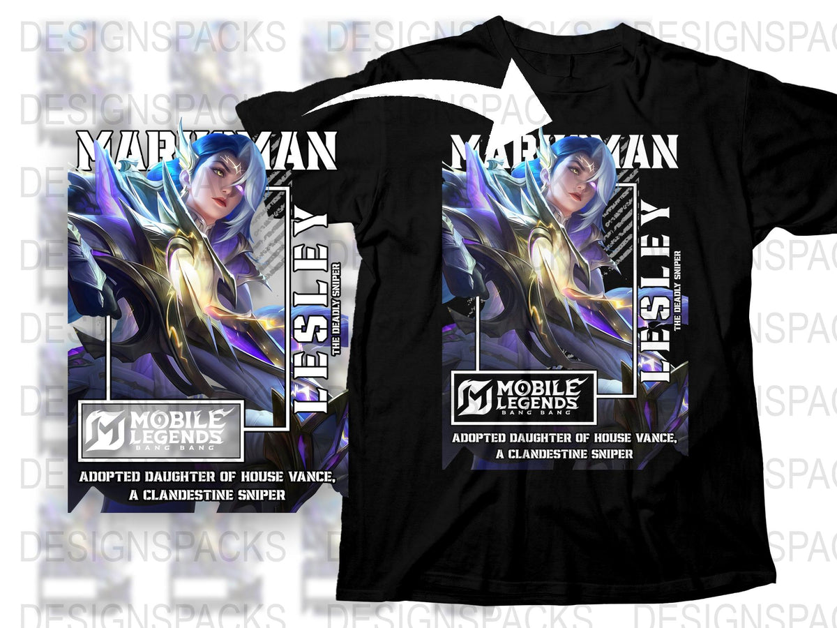 Mobile Legends T-Shirt, Lesley Angelic Agent Design, Gaming Apparel, Unisex Graphic Tee