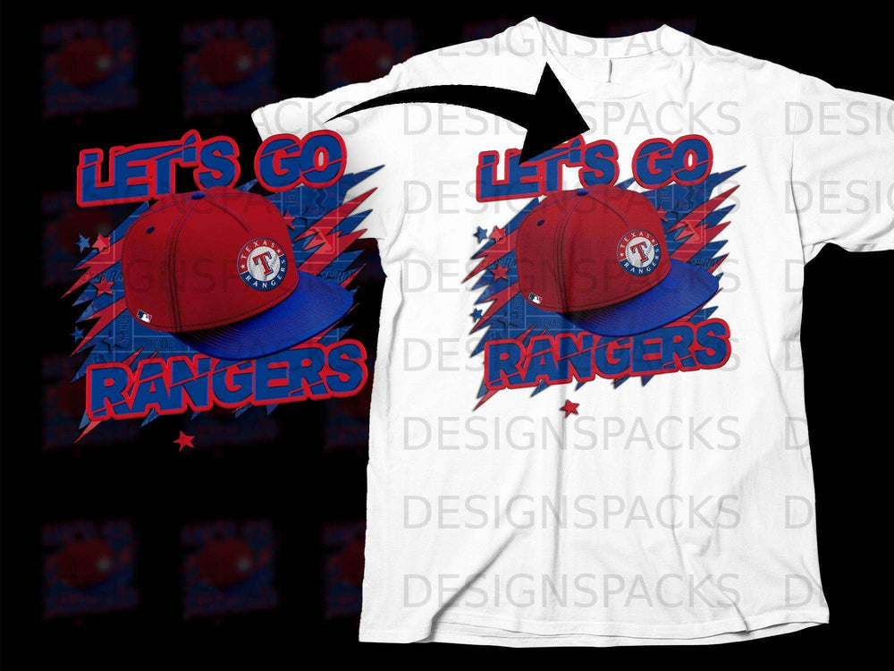 Let's Go Rangers Texas Baseball T-Shirt for Fans