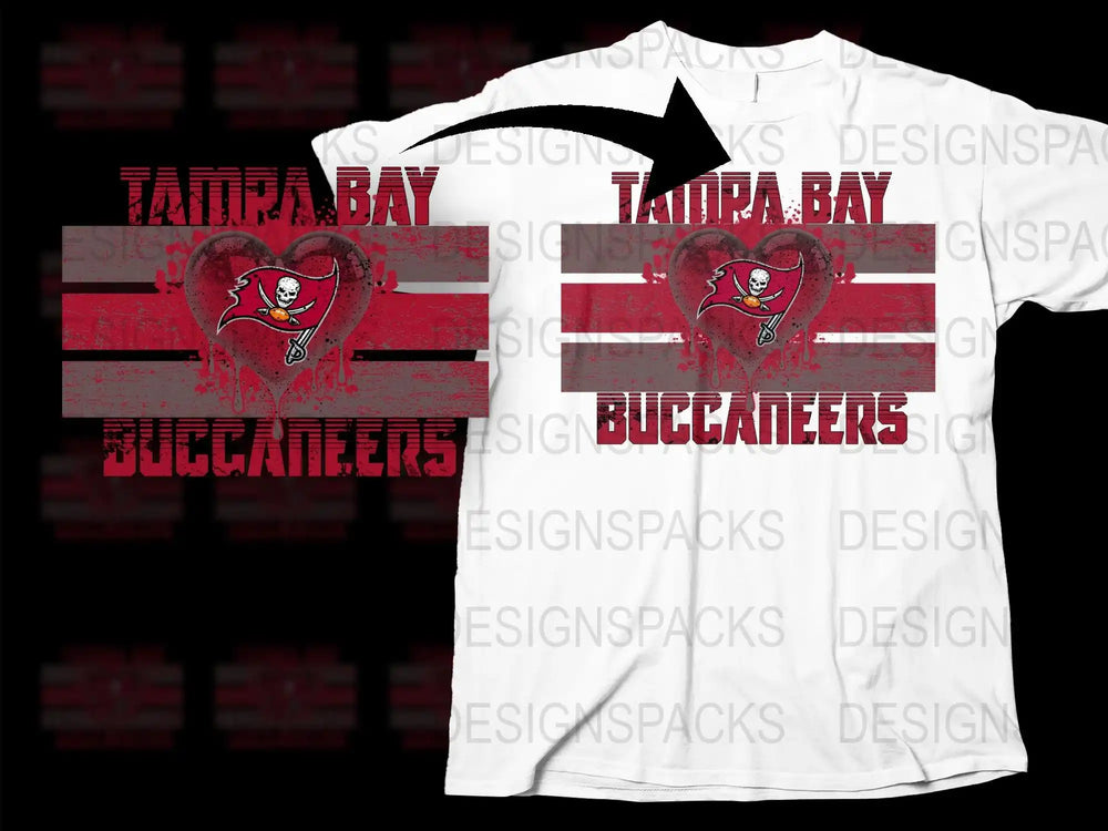 Tampa Bay Buccaneers Distressed Logo White T-Shirt, NFL Fan Gear, Sports Team Apparel, Casual Football Tee