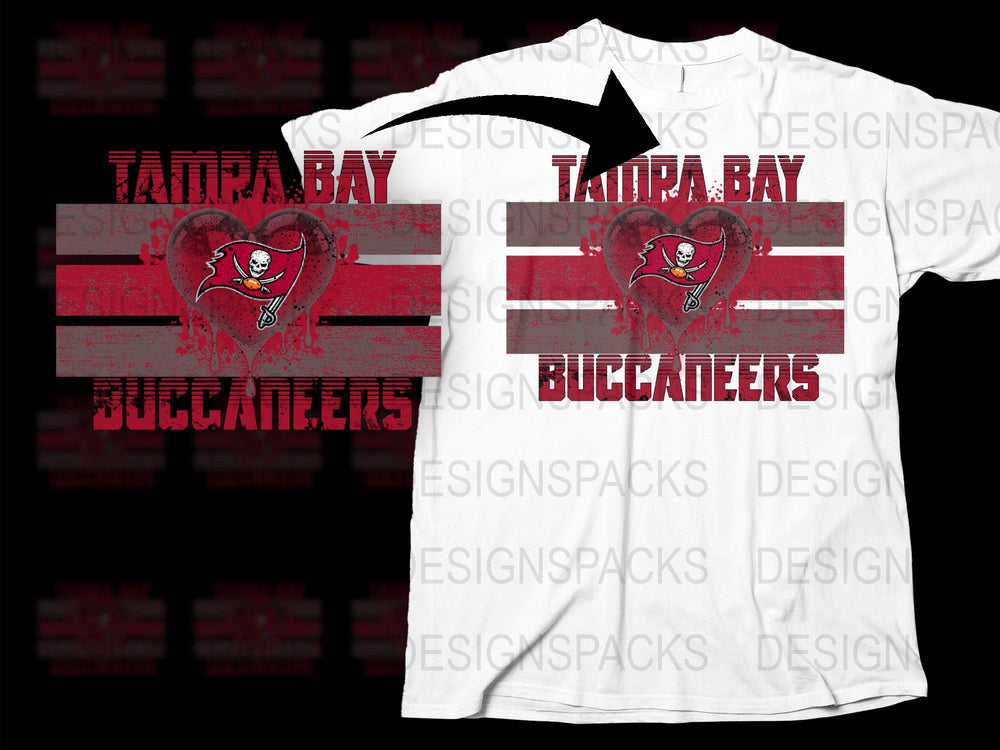 Tampa Bay Buccaneers Distressed Logo White T-Shirt, NFL Fan Gear, Sports Team Apparel, Casual Football Tee