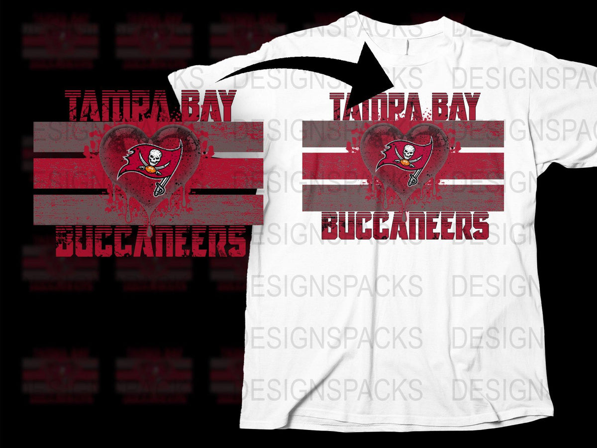 Tampa Bay Buccaneers Distressed Logo White T-Shirt, NFL Fan Gear, Sports Team Apparel, Casual Football Tee