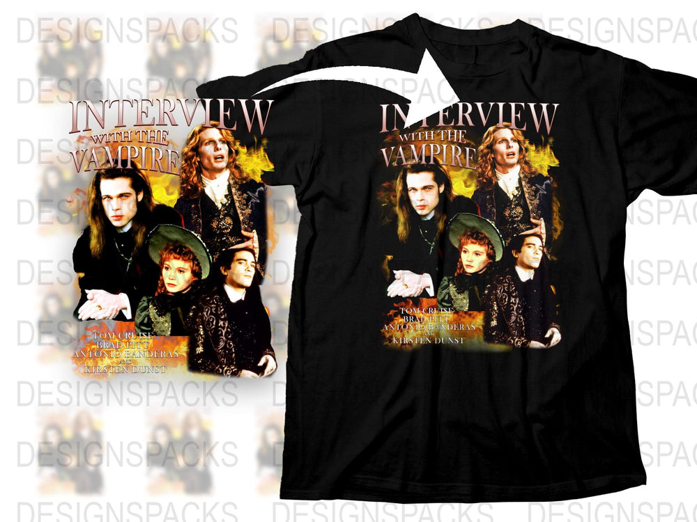 Interview with the Vampire Graphic T-Shirt, Vintage Movie Tee, 90s Film Fashion, Unisex Adult Clothing