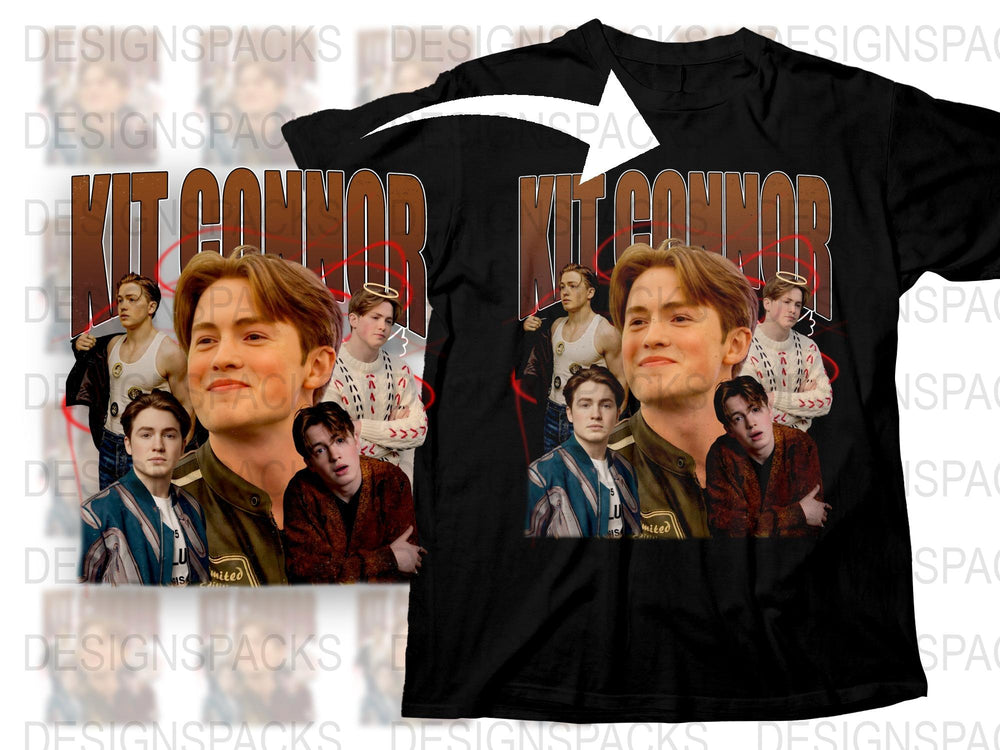 Kit Connor Celebrity Graphic T-Shirt, Fan Art Printed Tee, Unisex Fashion, Unique Gift Idea, Trendy Pop Culture Apparel