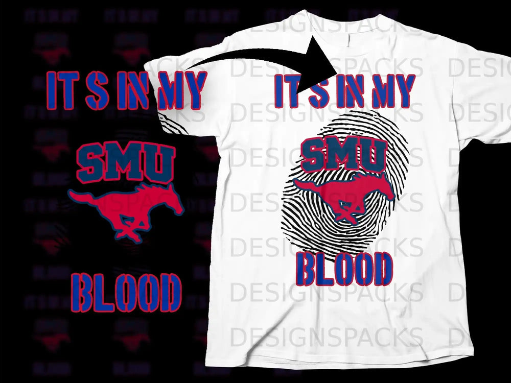 It's In My SMU Blood Graphic T-Shirt