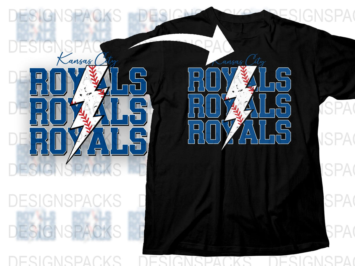 Kansas City Royals T-Shirt, Baseball Team Graphic Tee, Sports Apparel, Fanwear Cotton Shirt
