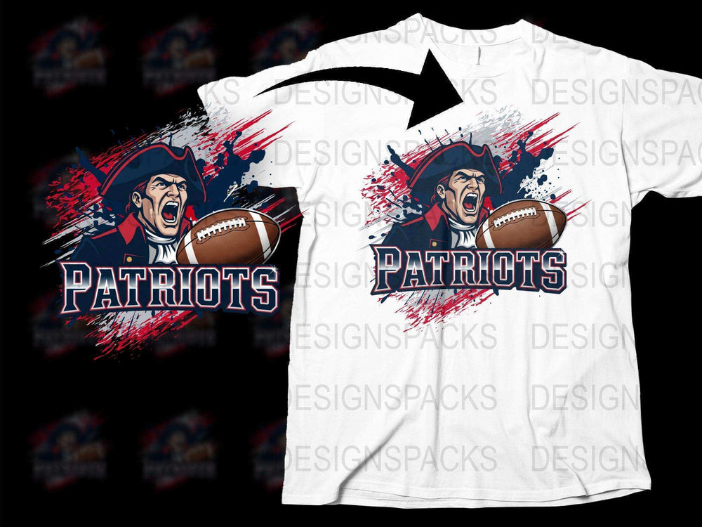 Patriots Football T-Shirt, Vintage Distressed Graphic Tee, Fan Wear Sports Apparel, Unisex Clothing
