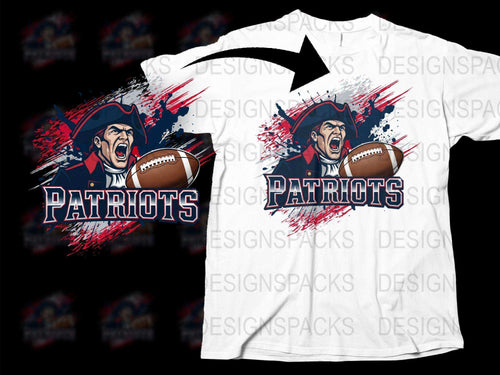 Patriots Football T-Shirt, Vintage Distressed Graphic Tee, Fan Wear Sports Apparel, Unisex Clothing