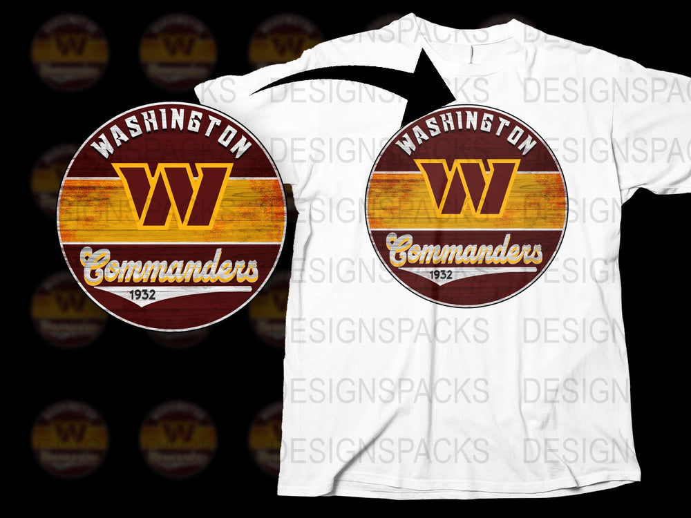 Washington Commanders 1932 Logo T-Shirt, Vintage Sports Fan Apparel, Retro Football Team Tee