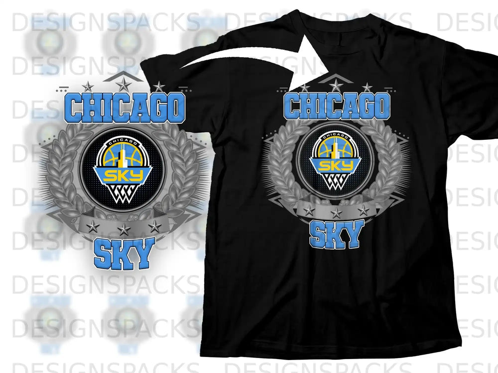Chicago Sky Basketball Team Graphic T-Shirt Product