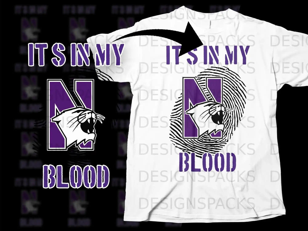 IT'S IN MY BLOOD Purple Panther Graphic Shirt