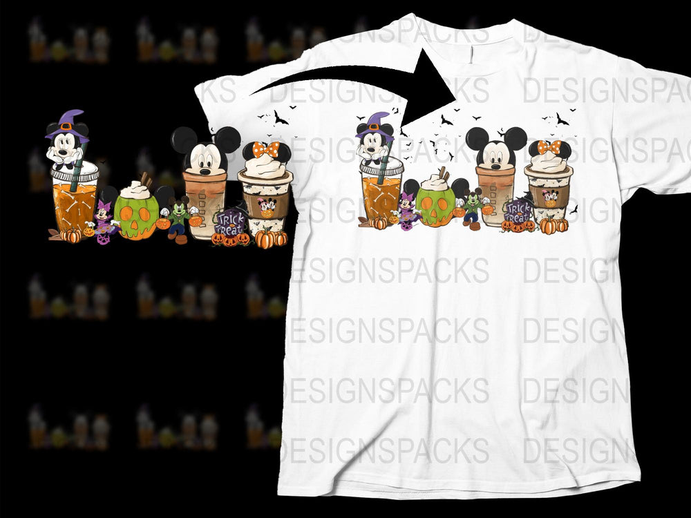 Halloween Themed Disney Character T-Shirt, Mickey and Friends Fall Apparel