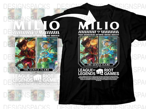 League of Legends T-Shirt, Gentle Flame Milo Artwork, Riot Games Official Merchandise, Gamer Clothing Gift