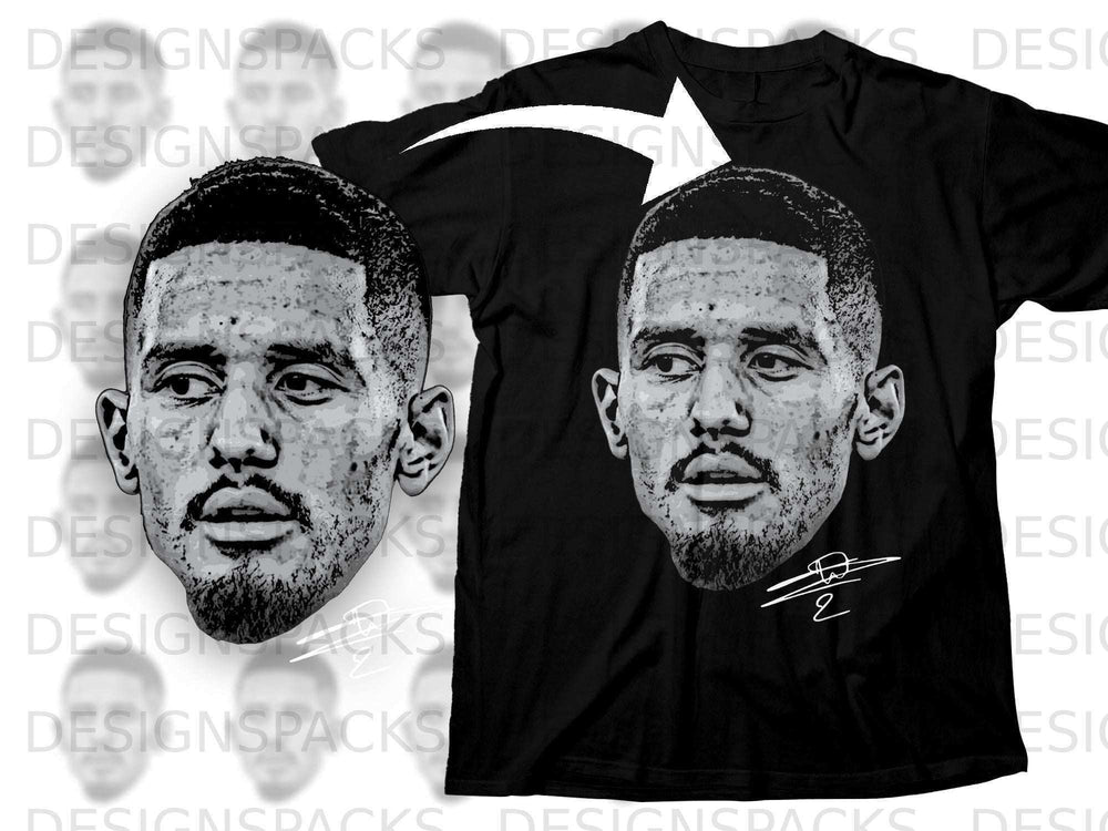Graphic Face Print T-shirt with Abstract Design