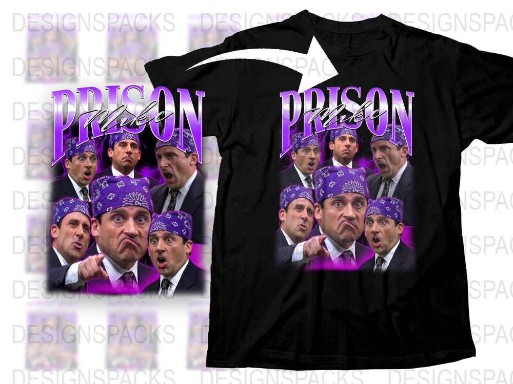 Funny Prison Mike T-Shirt, The Office TV Show Fan Merch, Michael Scott Tee, Unisex Cotton Shirt