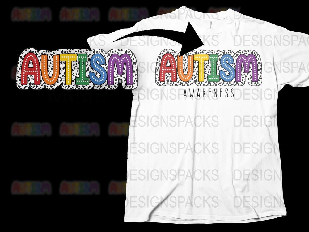 Autism Awareness Colorful Letters Graphic T-Shirt, Unisex Support Tee, Gift Idea