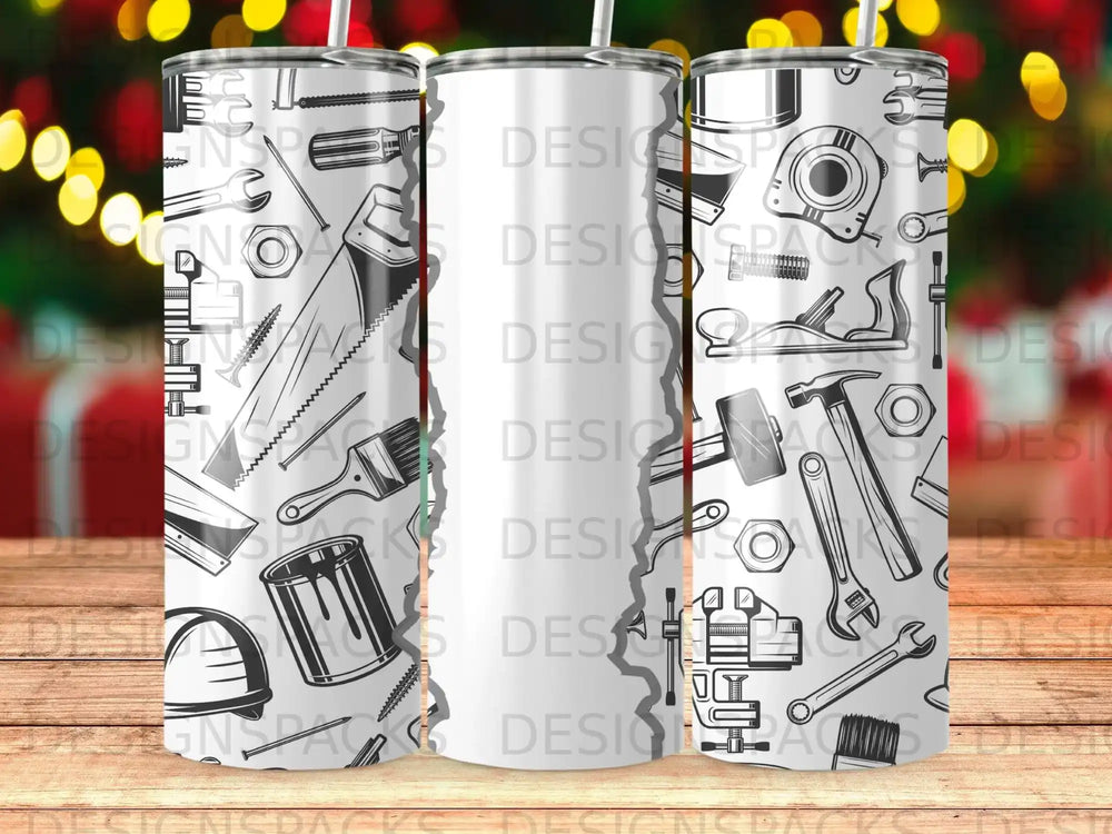 Handyman Workshop Tool Pattern Design Tumbler product type