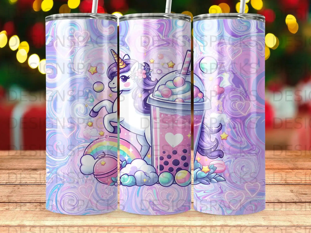 Magical Unicorn Rainbow Boba Drink Swirl Pastel product type