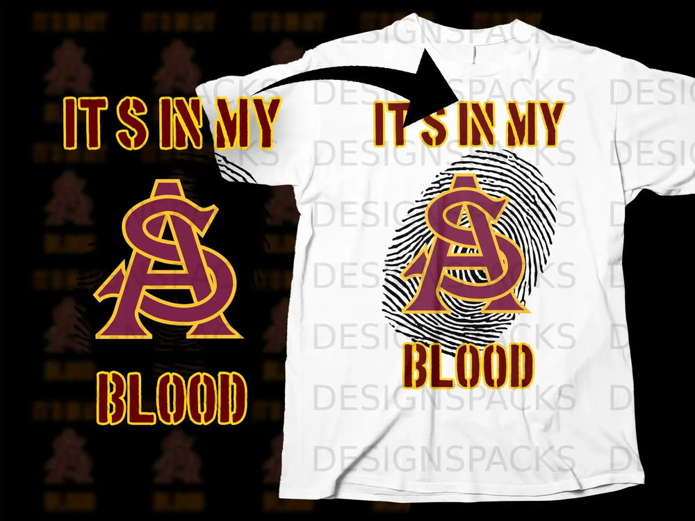 It's in My Blood Fingerprint Logo Themed Shirt