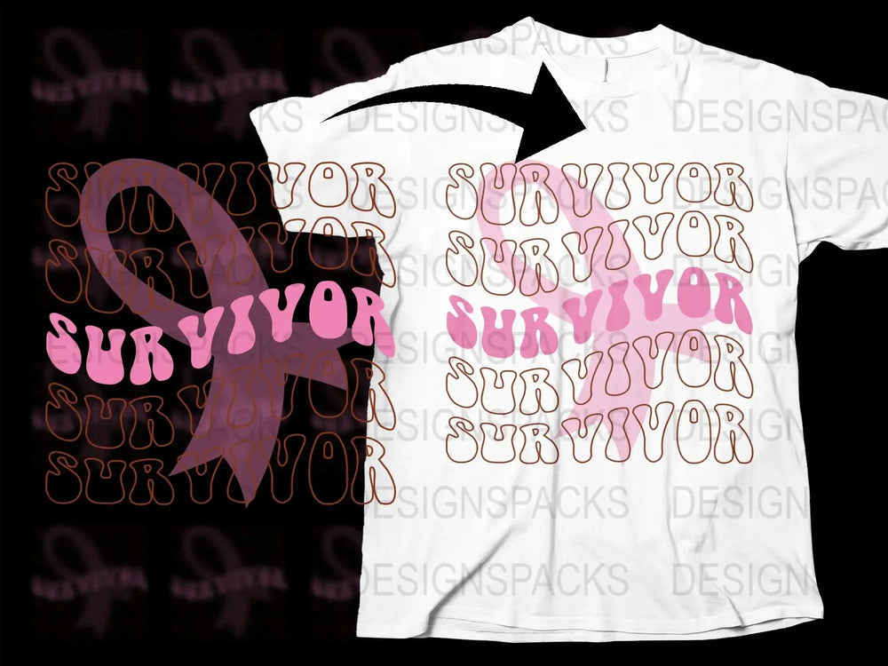 Breast Cancer Awareness T-Shirt, Pink Ribbon Survivor Graphic Tee, Support Cancer Research Merchandise