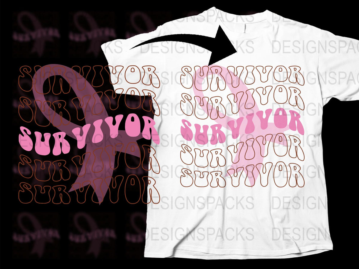Breast Cancer Awareness T-Shirt, Pink Ribbon Survivor Graphic Tee, Support Cancer Research Merchandise