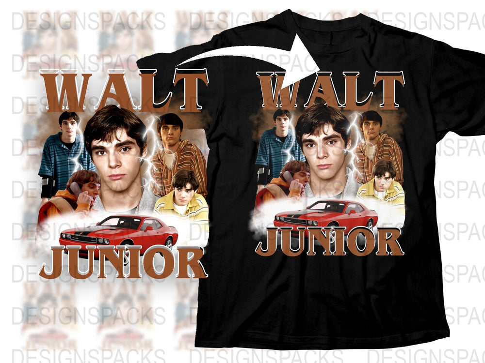 Vintage Walt Junior Graphic T-Shirt, Classic Red Car, Retro Style Tee, Men's Fashion, Unique Gift Idea
