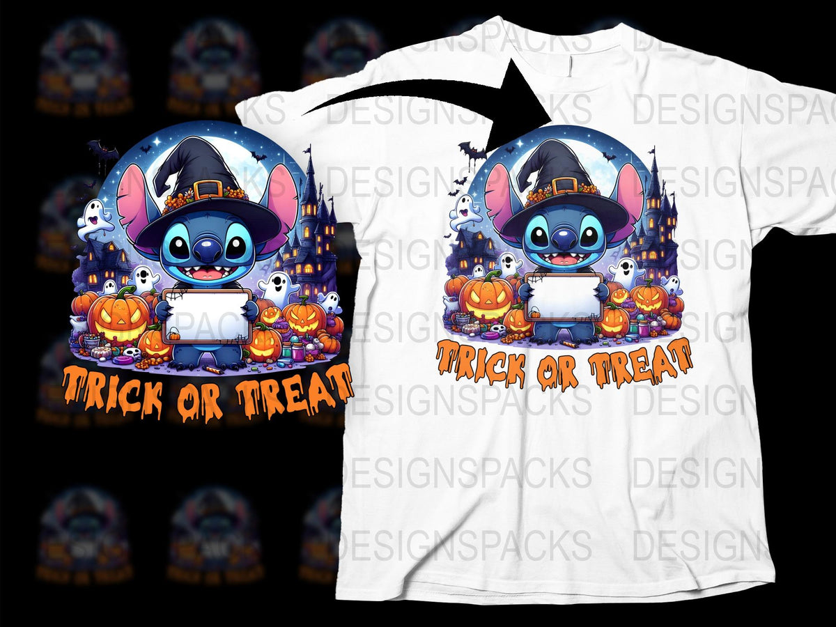 Kids Halloween T-Shirt, Cute Alien Costume Design, Trick or Treat Party Outfit, Pumpkin Ghosts Graphic Tee, Unisex Children’s Clothing
