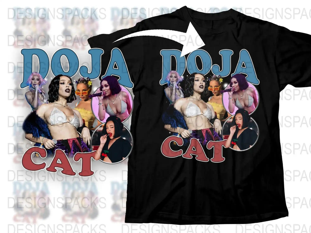 Doja Cat Graphic T-Shirt, Colorful Pop Art Style, Music Artist Fan Merch, Casual Streetwear, Gift for Music Lovers, Unisex Shirt Design