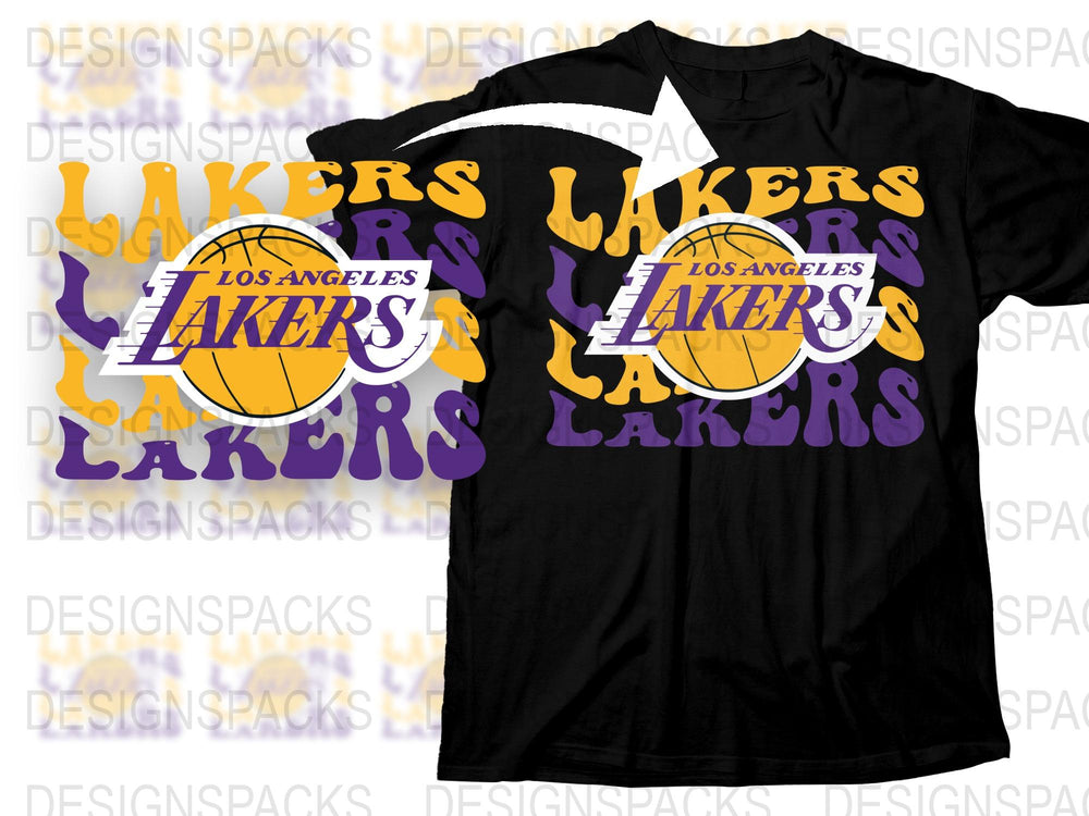 Los Angeles Lakers T-Shirt, Basketball Team Logo Graphic Tee, Sports Fan Apparel, Unisex Black Shirt