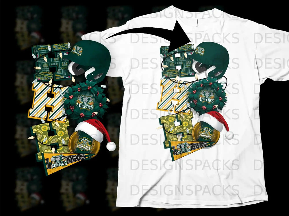 Las Vegas Athletics Festive Holiday Celebration T-Shirt