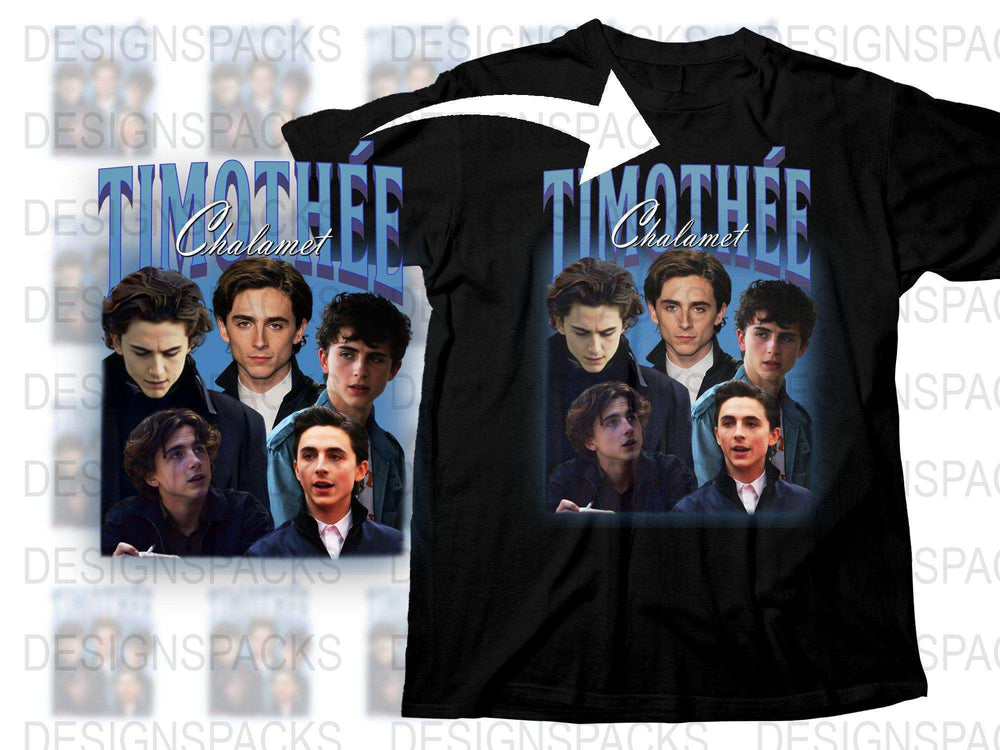Timothee Chalamet Fan T-Shirt, Multiple Poses Graphic Tee, Celebrity Actor Shirt, Gift for Movie Lovers