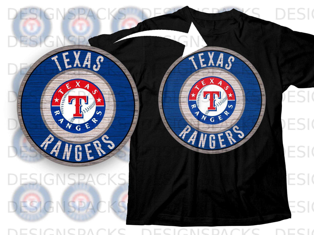 Texas Rangers Logo Circular Design T-Shirt