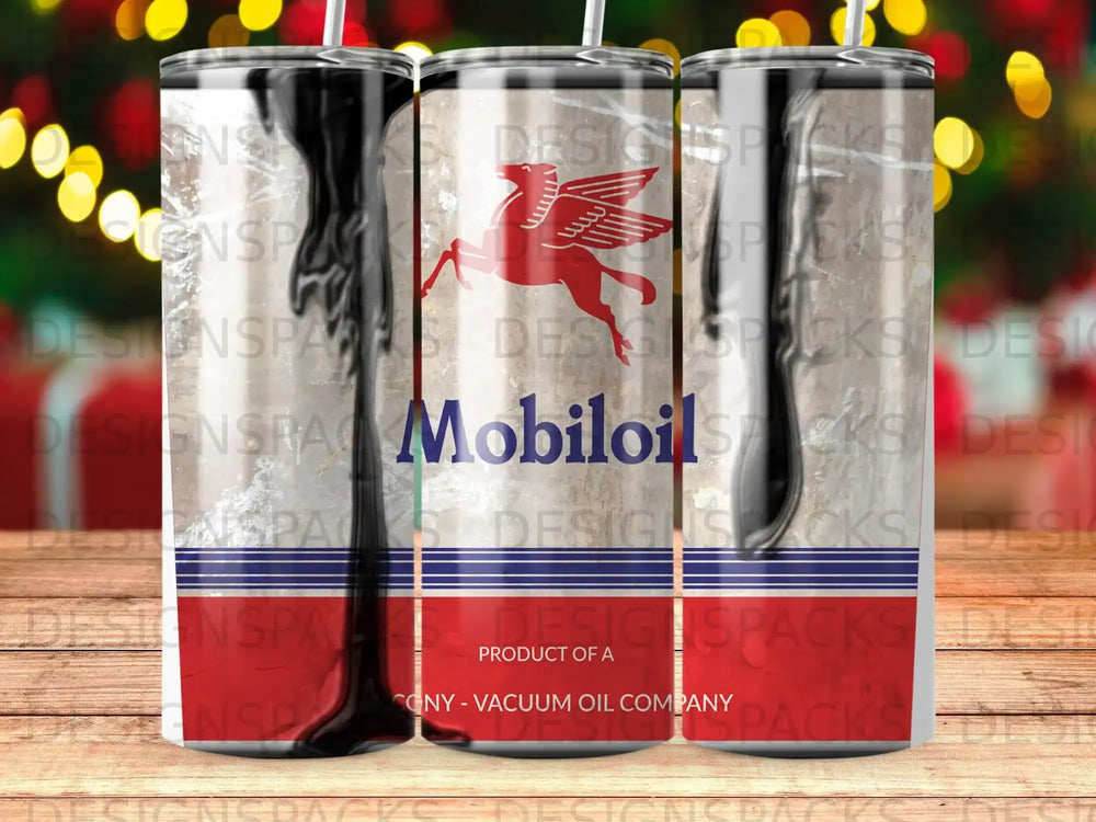 Vintage Mobiloil Pegasus Winged Horse Logo Tumbler product type