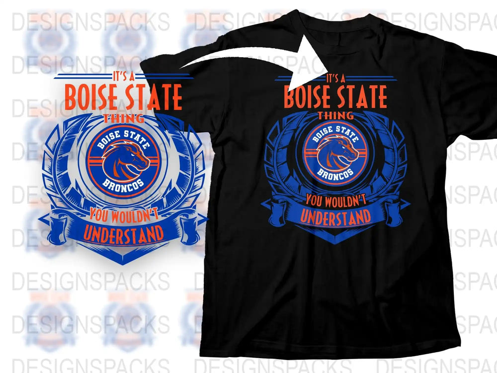 Boise State Graphic T-Shirt, College Sports Tee, Fan Apparel, Unisex Black Shirt