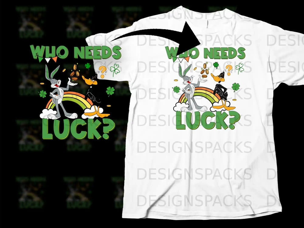 Bugs Bunny Daffy Duck Who Needs Luck Shamrocks product type