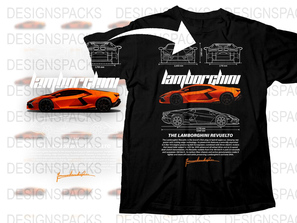 Lamborghini Revento Graphic T-Shirt, Exotic Car Enthusiast Gift, Automotive Tee, Racing Apparel, Sports Car Design, Collectible Merchandise