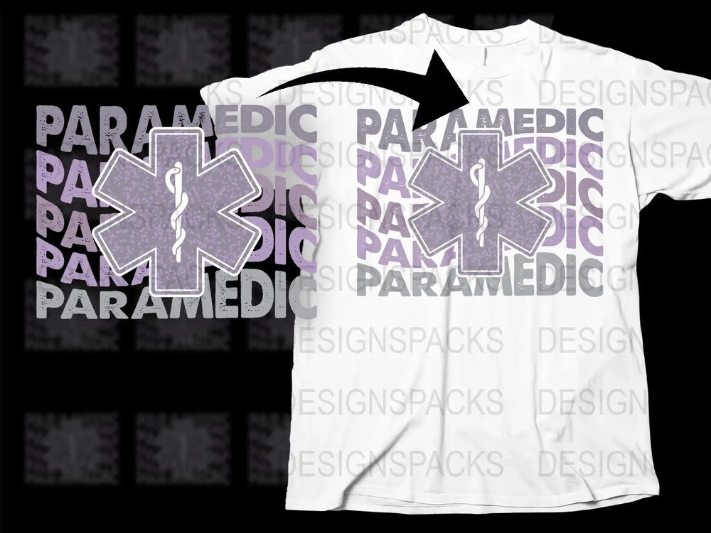 Paramedic Star of Life T-Shirt, EMS EMT Medical Professional Tee, Unisex Emergency Services Apparel