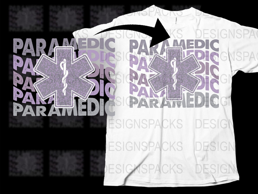 Paramedic Star of Life T-Shirt, EMS EMT Medical Professional Tee, Unisex Emergency Services Apparel