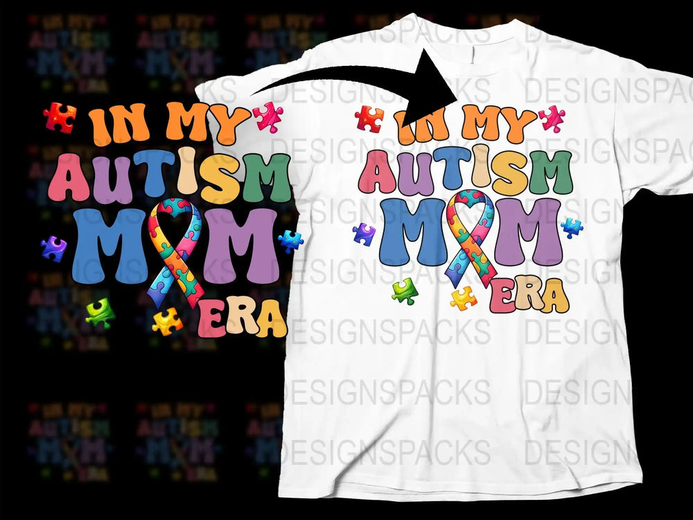 Autism Mom T-Shirt Colorful Puzzle Pieces Awareness Support Tee Gift