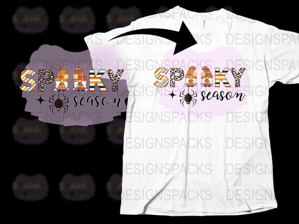 Spooky Season Halloween T-Shirt, Cute Candy Corn Spider Tee, Fall Festival Apparel, Trick or Treat Shirt, Unisex Clothing